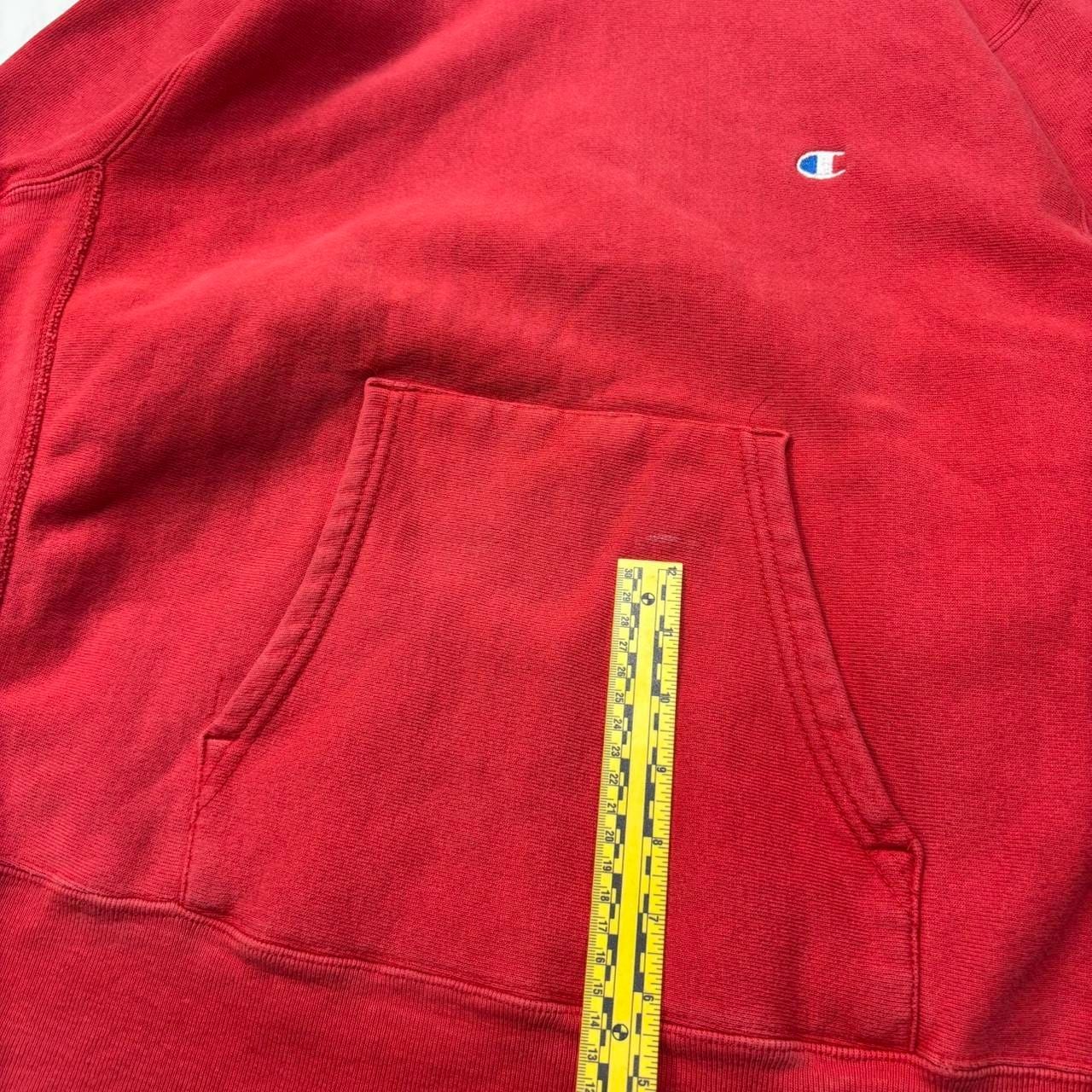 Champion Reverse Weave Warmup Hoodie Size Large Red 90/10 USA 3