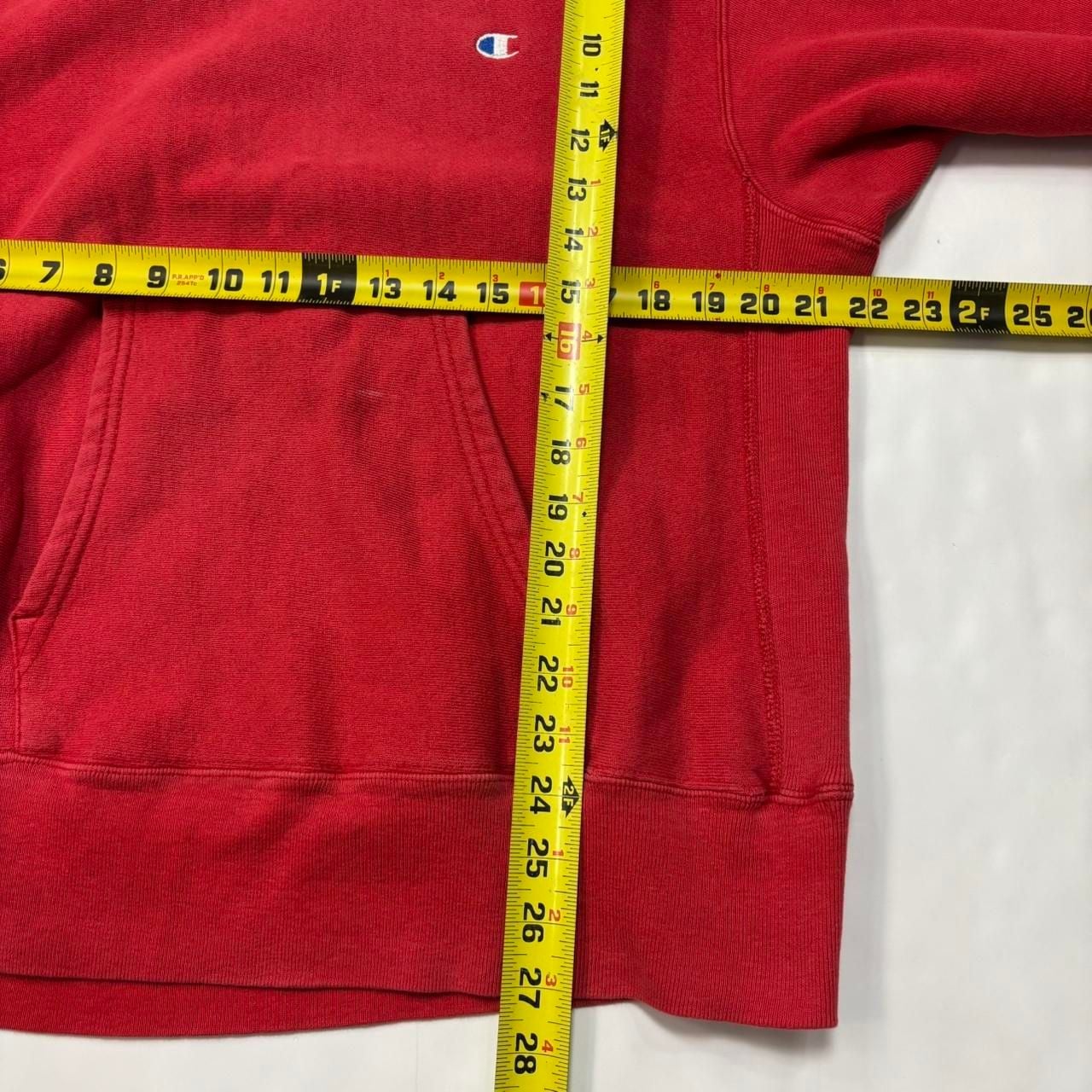 Champion Reverse Weave Warmup Hoodie Size Large Red 90/10 USA 8
