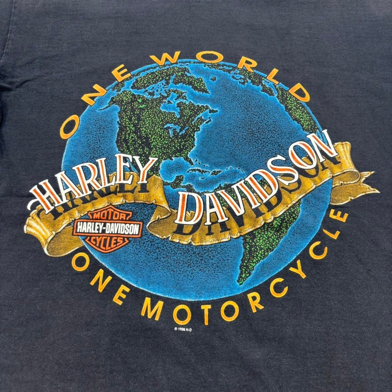 Harley-Davidson One World T-Shirt Size M Black France Graphic 3