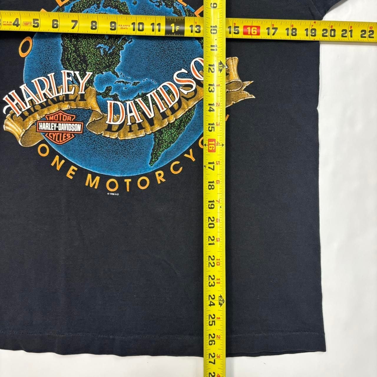Harley-Davidson One World T-Shirt Size M Black France Graphic 5