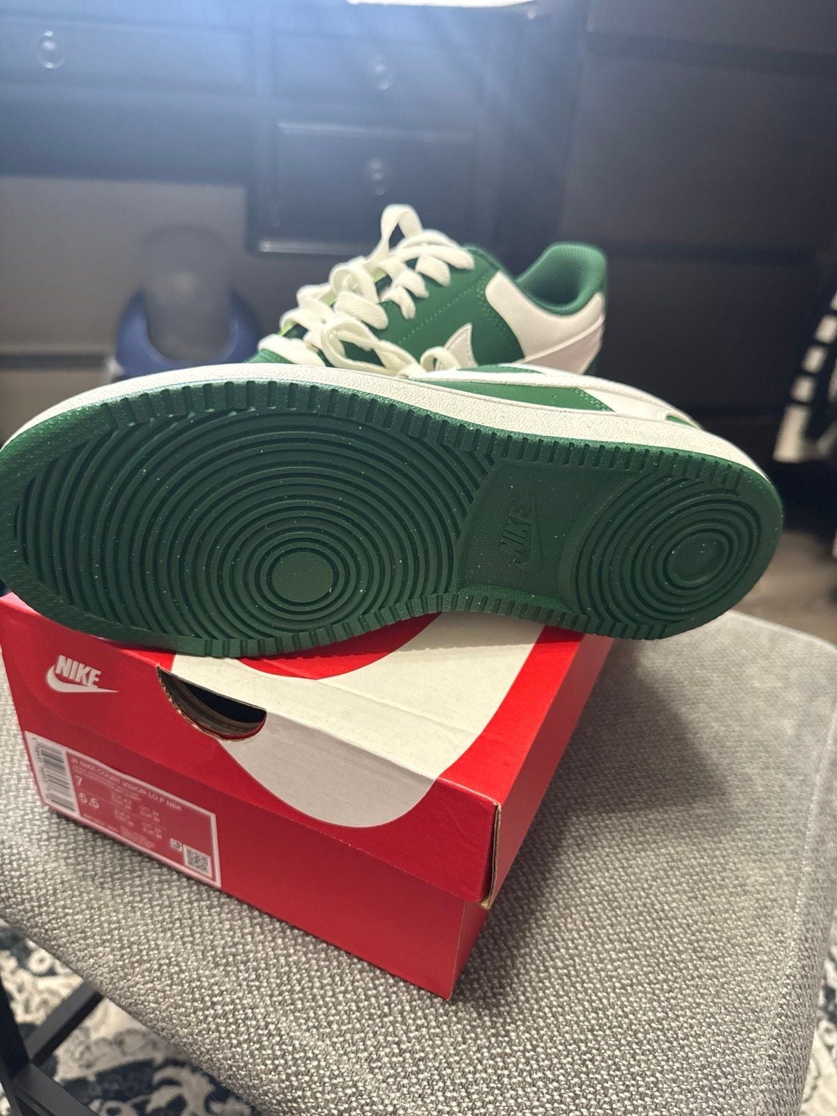 Nike Air Force 1 Low Green White Men's Fashion Sneakers 4