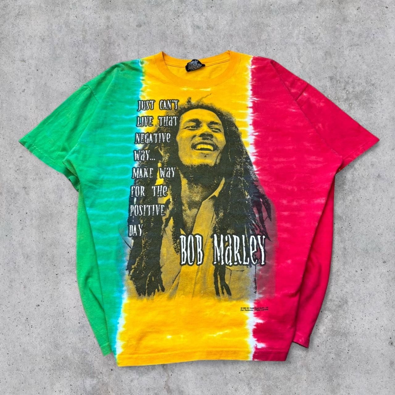 Zion Rootswear Bob Marley T-Shirt Size 1X 1999 Tie Dye Vintage 2