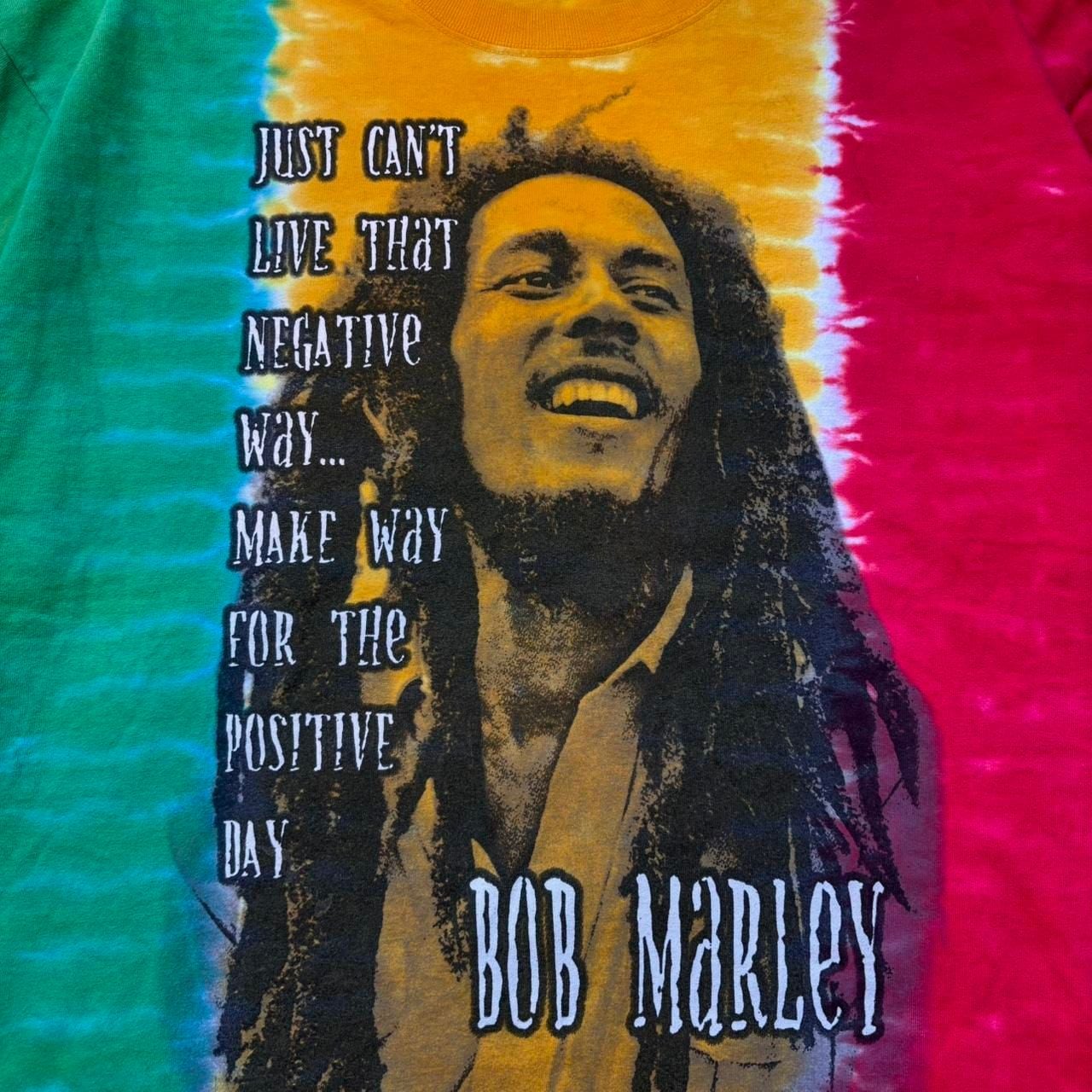 Zion Rootswear Bob Marley T-Shirt Size 1X 1999 Tie Dye Vintage 4