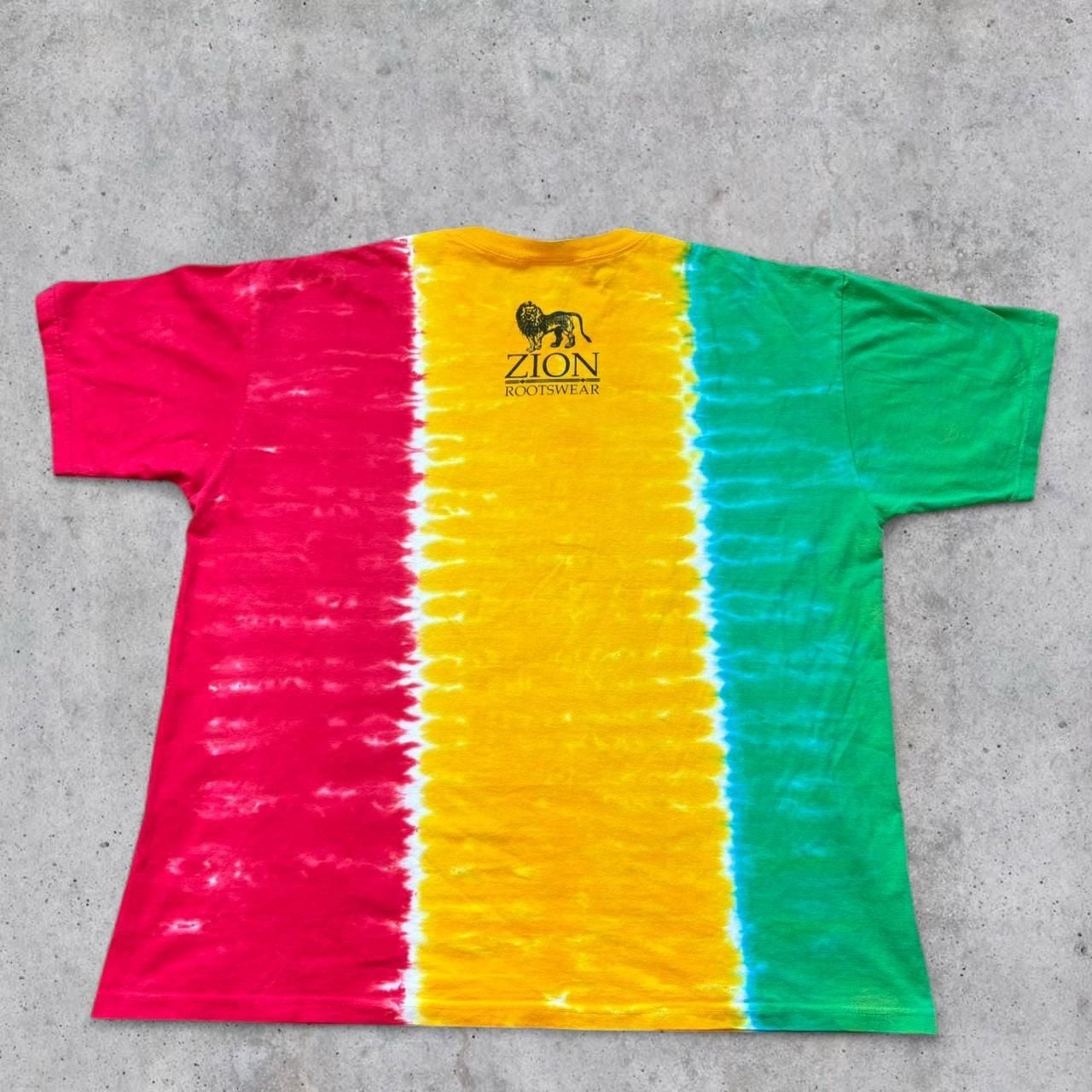 Zion Rootswear Bob Marley T-Shirt Size 1X 1999 Tie Dye Vintage 6