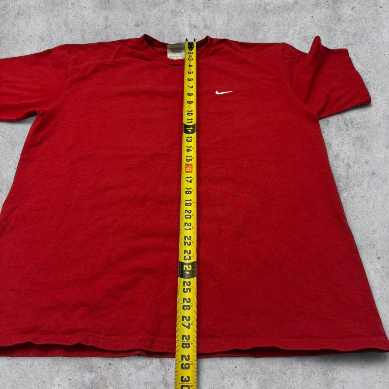 Nike Vintage Y2K Embroidered Swoosh T-Shirt Size L Red 7