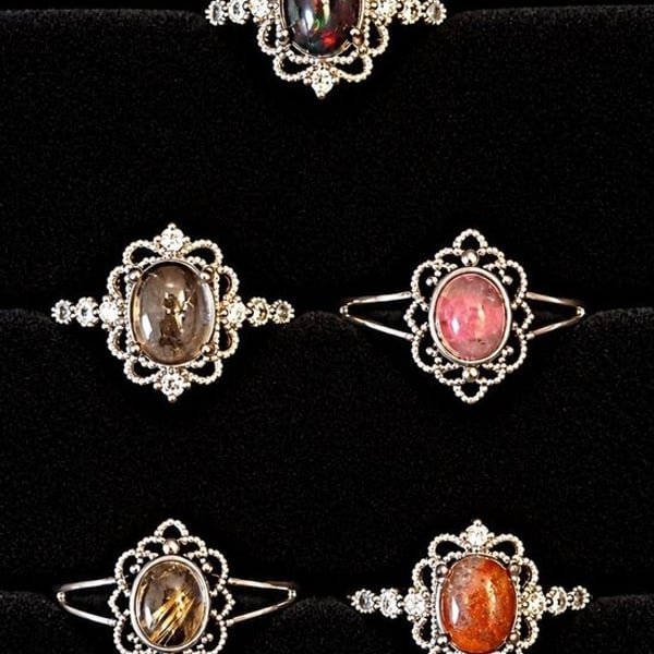 Pick 1 | Gemstone Vintage Cocktail Rings | Adjustable & Nickel Free