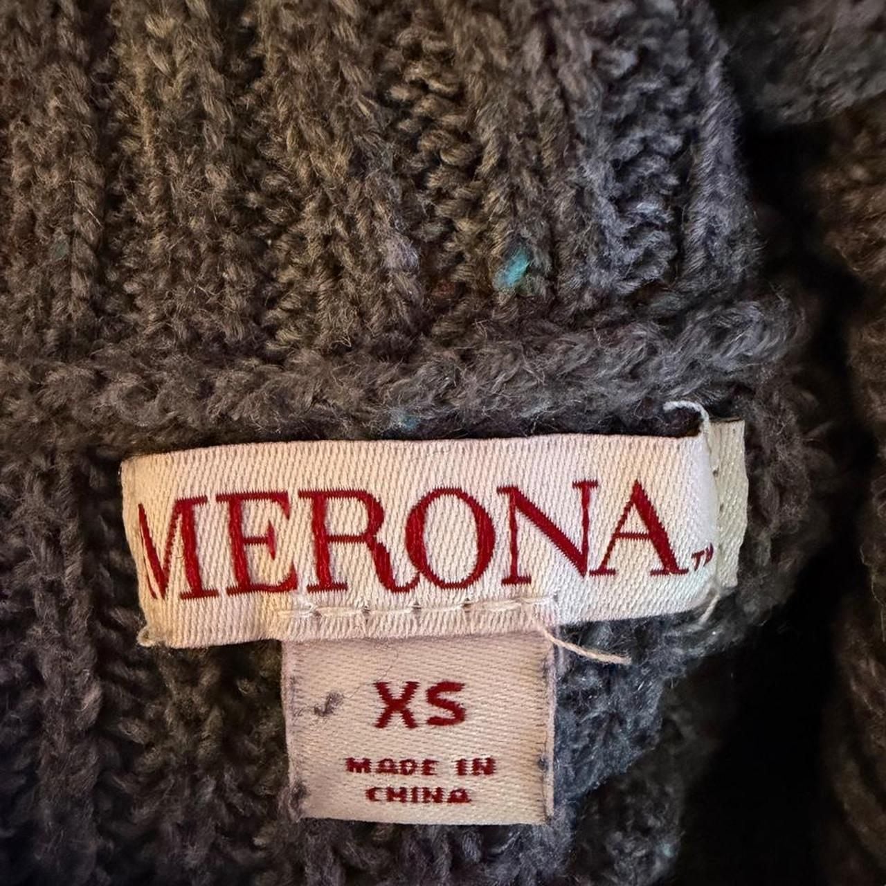 Merona Sleeveless Turtleneck Sweater XS Gray Ribbed Knit 5