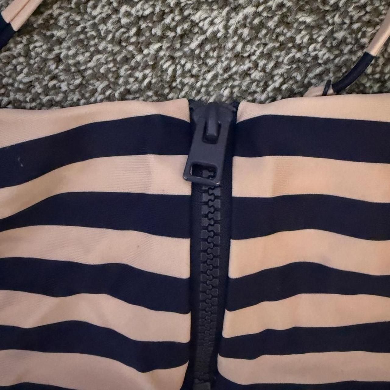 Aerie Striped Bikini Set Size M Navy Pink 2