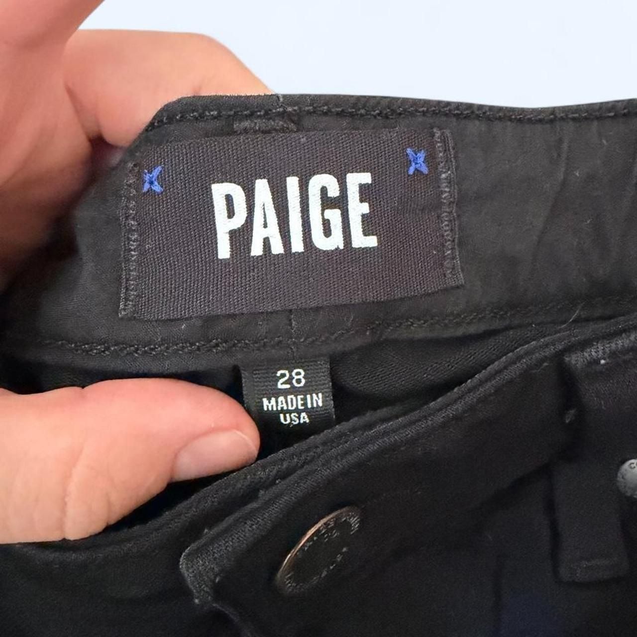 PAIGE Black Denim Skinny Jeans Size 28 7