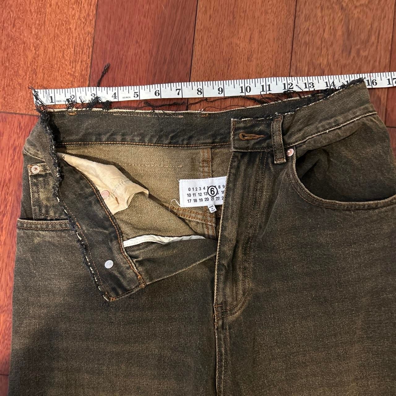MM6 Maison Margiela Baggy Jeans Size 28 Brown Denim 3