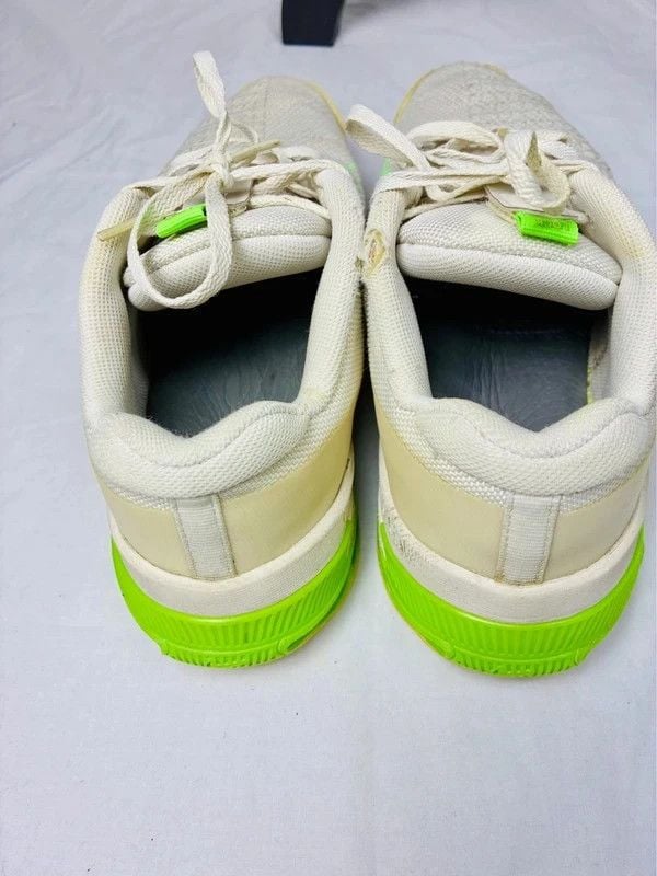Nike React Men’s White/Green Low Top Mesh Lace-Up Sneakers Rubber Sole 3