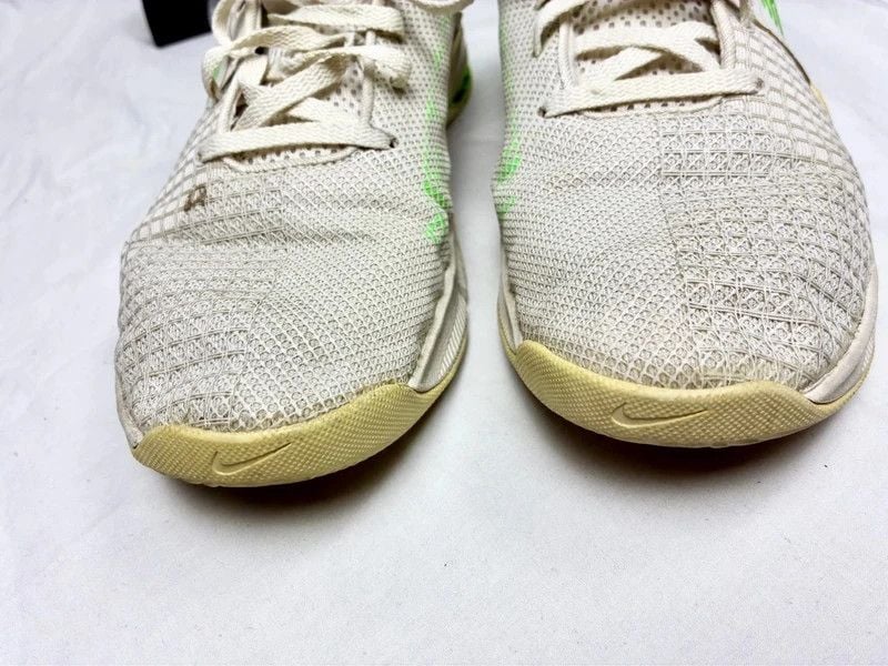 Nike React Men’s White/Green Low Top Mesh Lace-Up Sneakers Rubber Sole 4