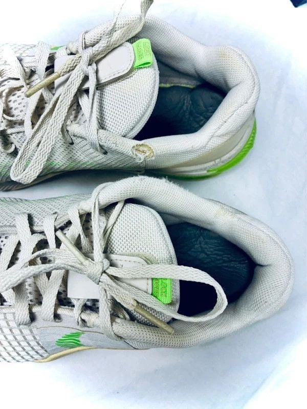 Nike React Men’s White/Green Low Top Mesh Lace-Up Sneakers Rubber Sole 5