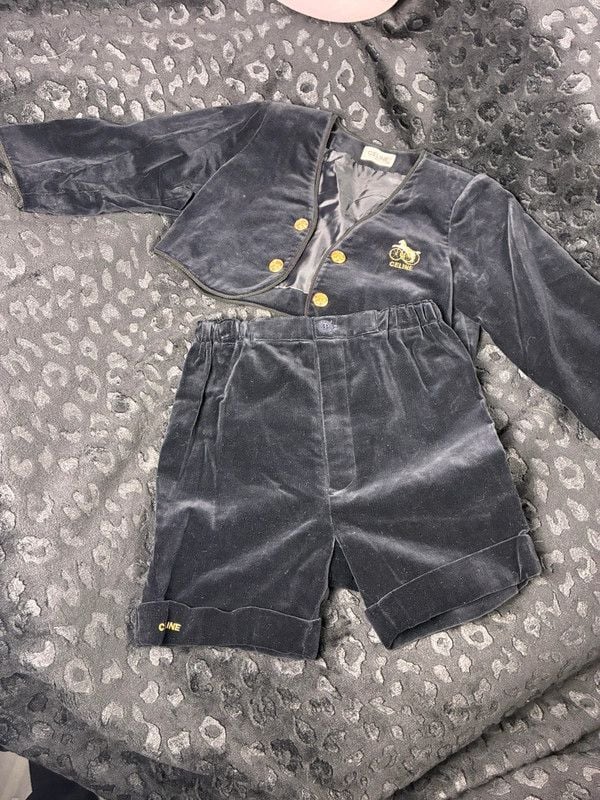Conjunto de Terciopelo Vintage Celine Kids - 2 Piezas - Talla 90 (18-24M) 10