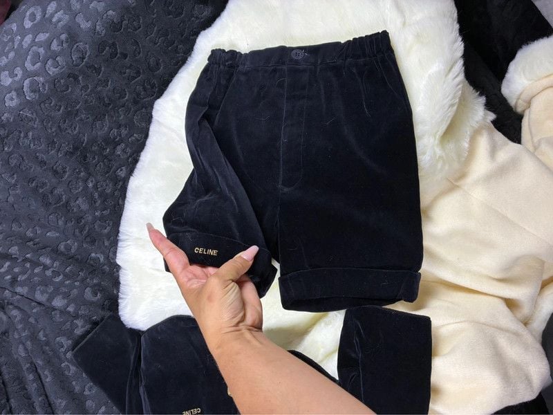 Conjunto de Terciopelo Vintage Celine Kids - 2 Piezas - Talla 90 (18-24M) 13