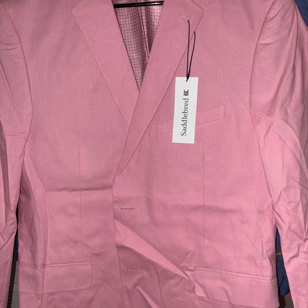 Men’s New Saddlebred Rose colored 44R Suit Jacket