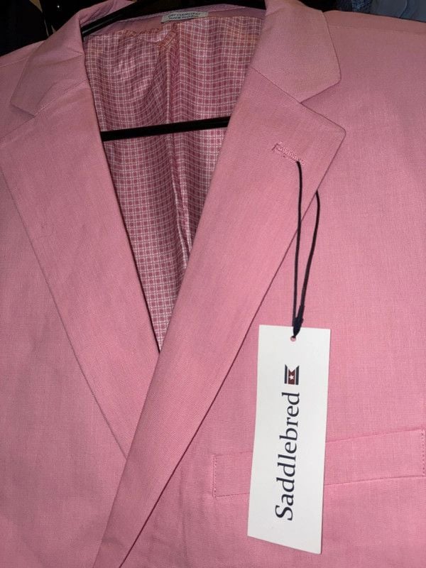 Men’s New Saddlebred Rose colored 44R Suit Jacket 2