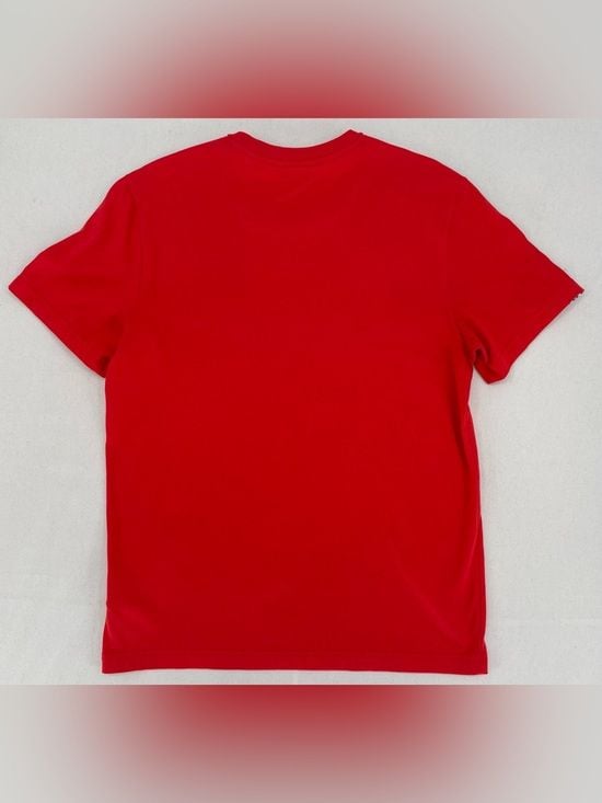 Lacoste Red Short Sleeve Crewneck Tee with Tape Detail 5