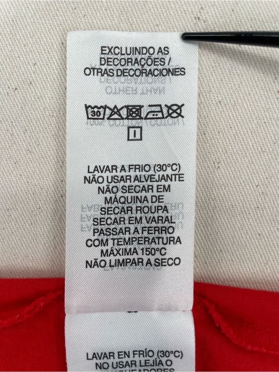 Lacoste Red Short Sleeve Crewneck Tee with Tape Detail 8