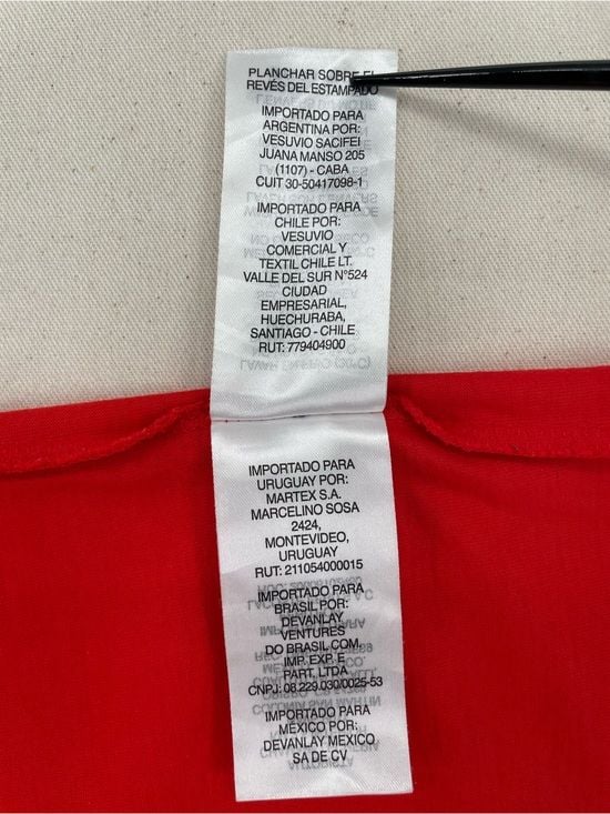 Lacoste Red Short Sleeve Crewneck Tee with Tape Detail 10
