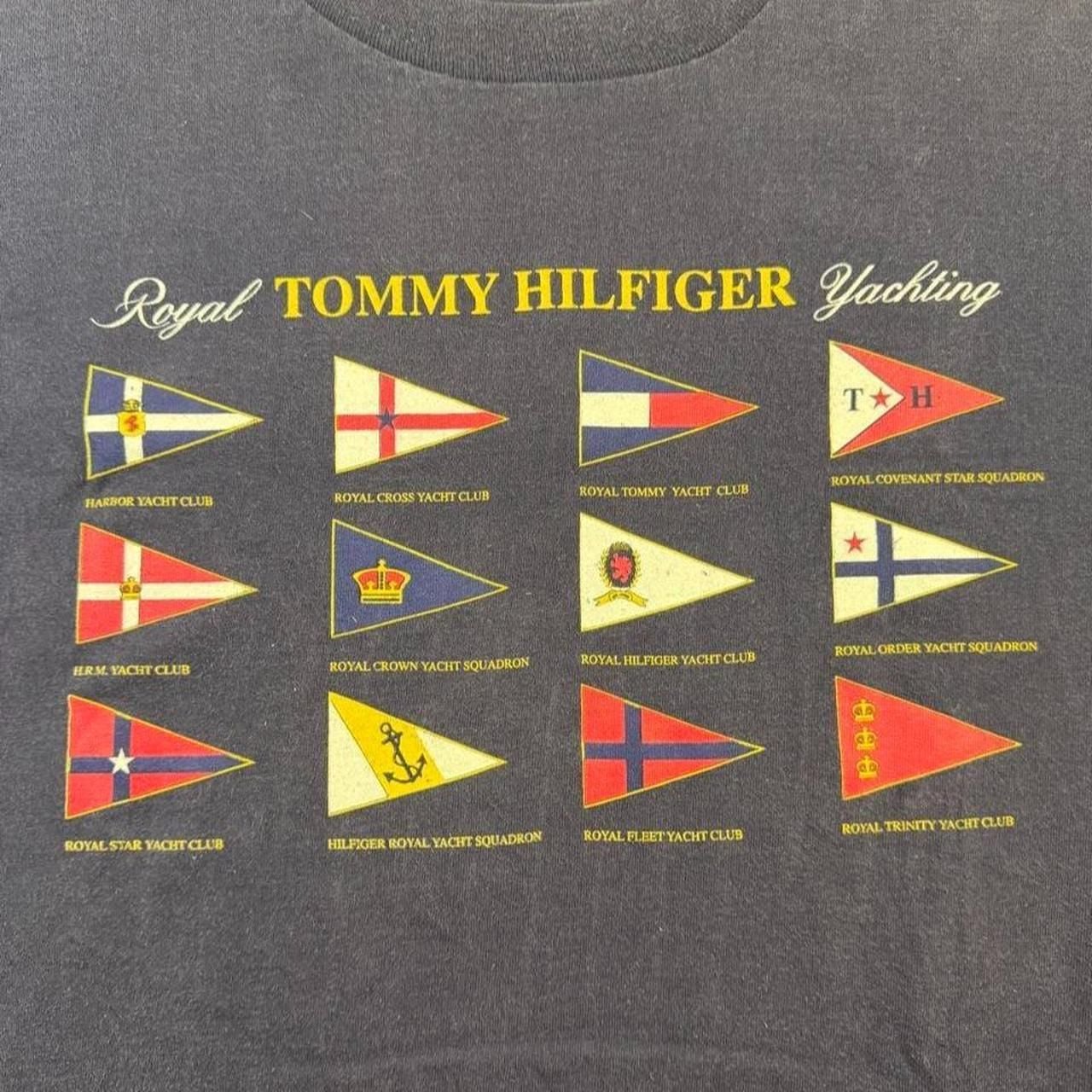 Tommy Hilfiger Royal Yachting T-Shirt Size L Vintage USA Sailing Tee 3