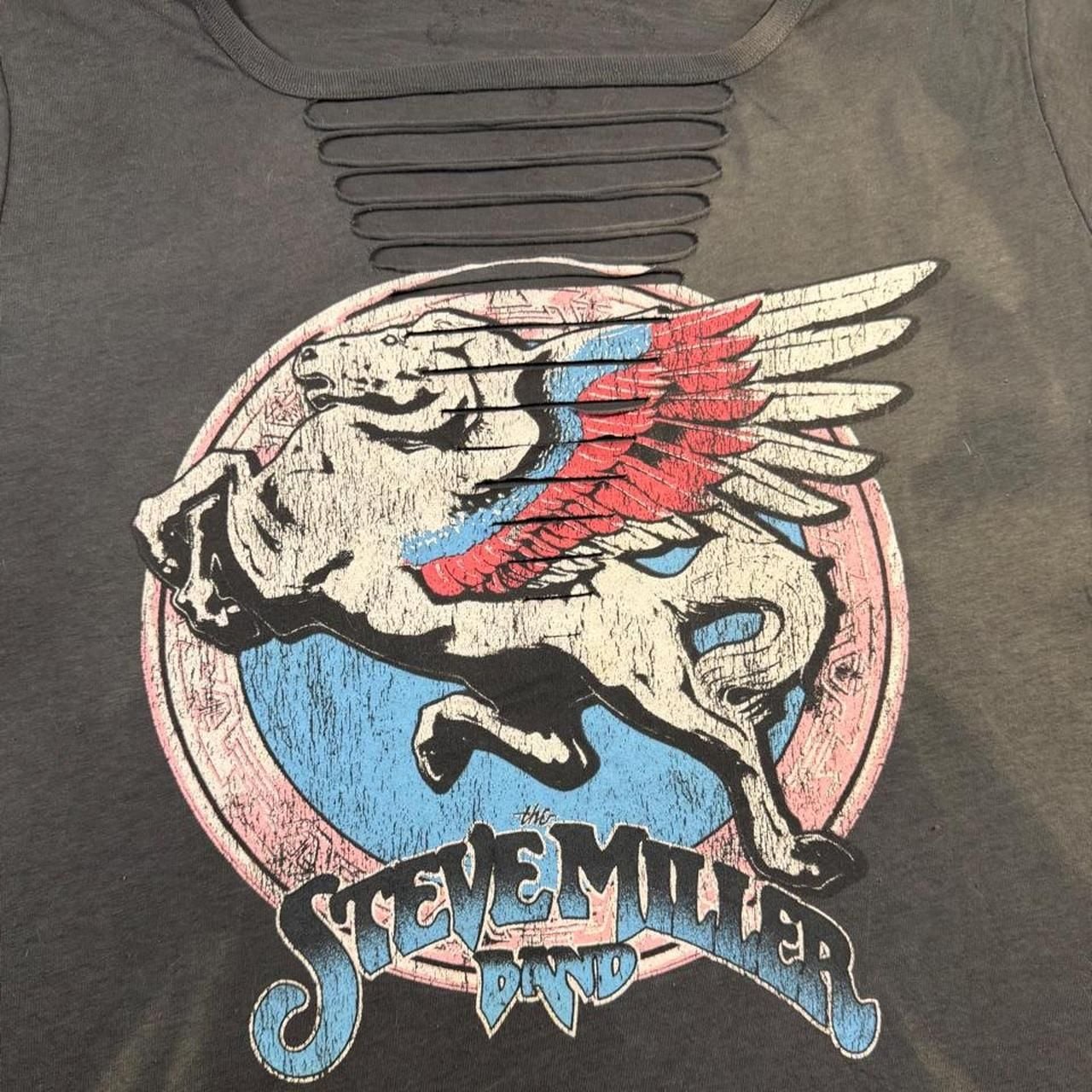 Steve Miller Band Distressed Graphic T-Shirt Black 3
