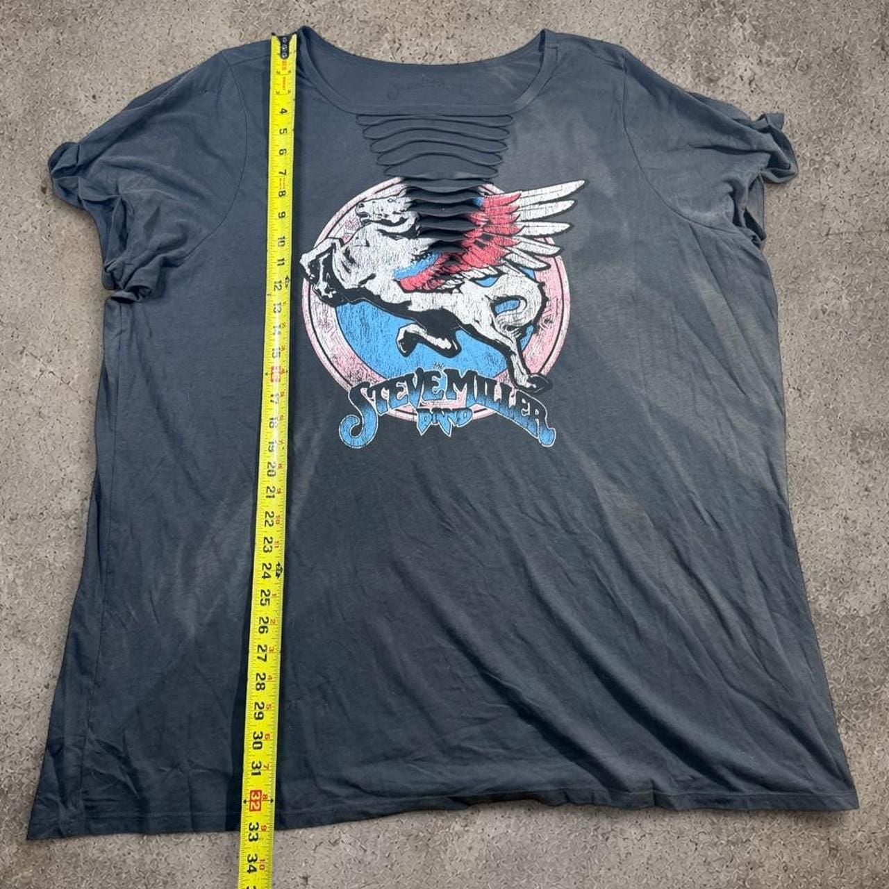 Steve Miller Band Distressed Graphic T-Shirt Black 6