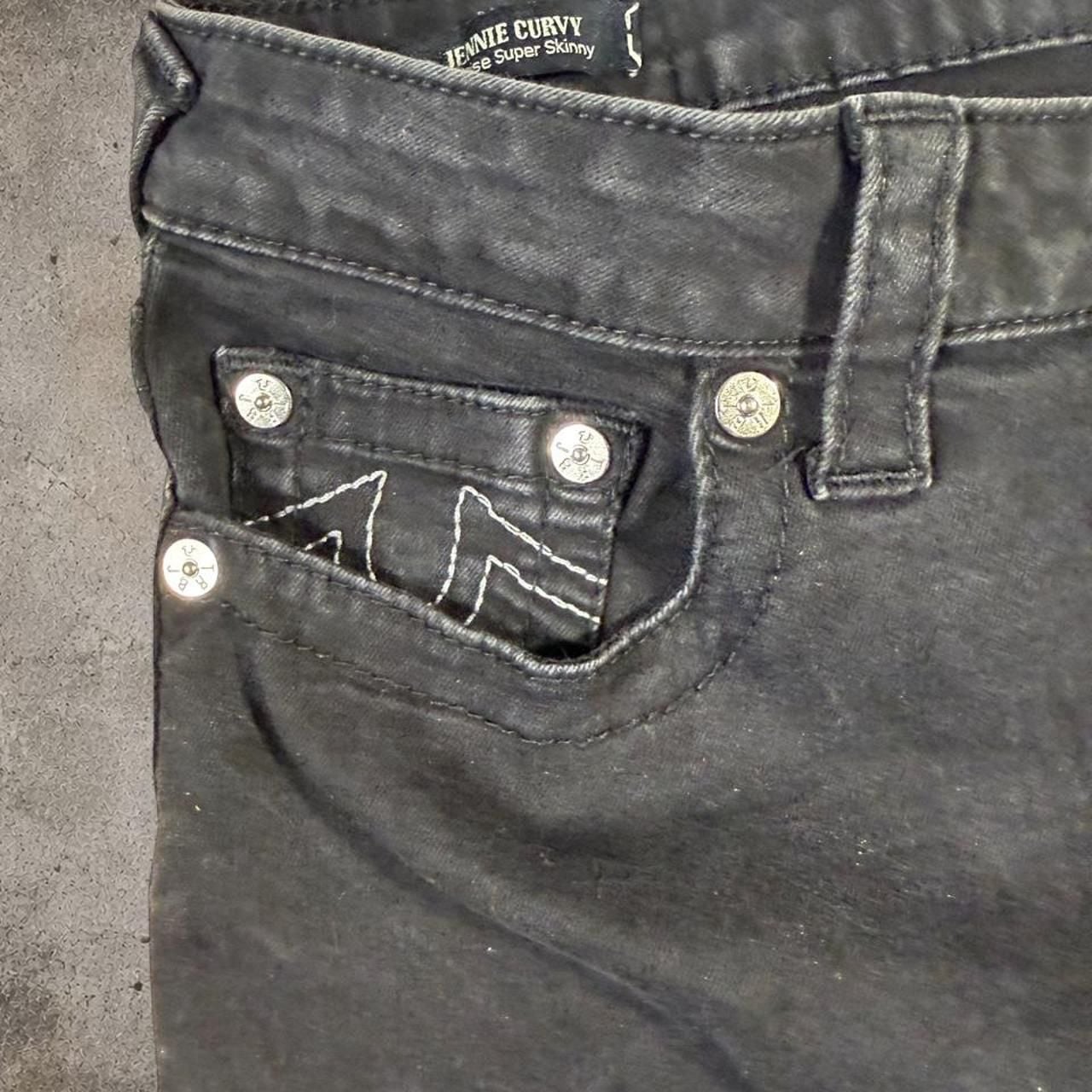 True Religion Jennie Curvy Super Skinny Size 33 Black Jeans 5