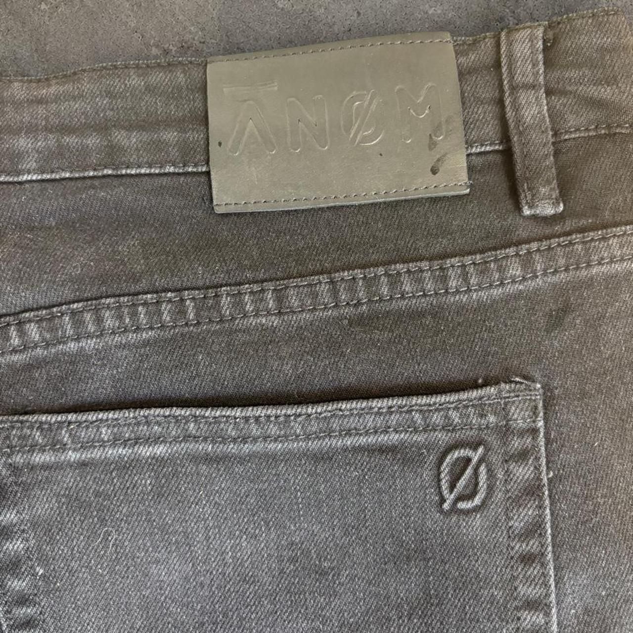 ANOM Viper Boot Cut Cargo Jeans Size 42 Ombre Black Gray NWT 7
