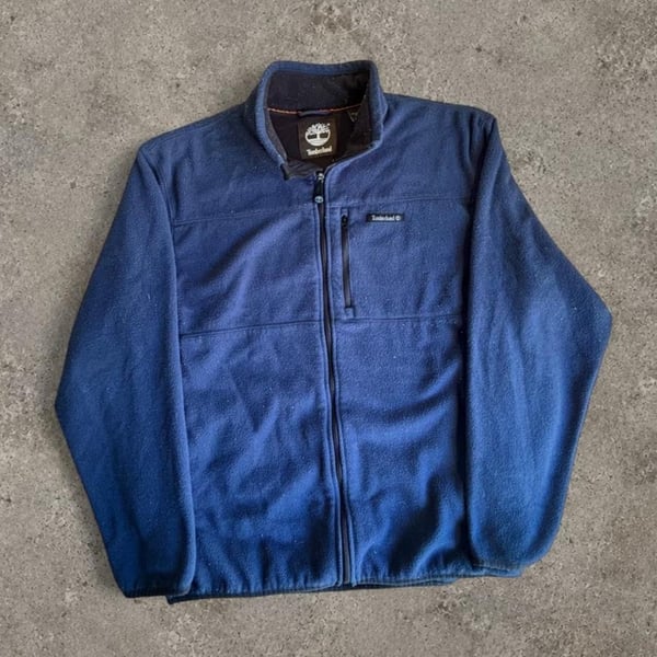 Timberland Full Zip Fleece Jacket Size XL Blue Polyester