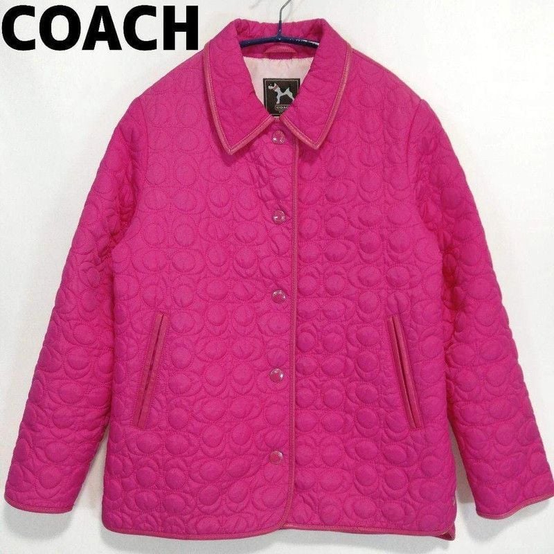 Y2K Coach Hot Pink Signature Quilted Barn Jacket - Size XL (Japan) 2