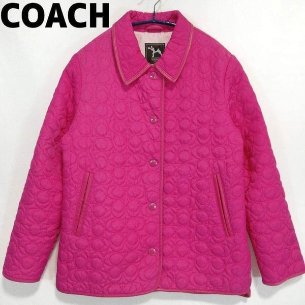 Y2K Coach Hot Pink Signature Quilted Barn Jacket - Size XL (Japan)