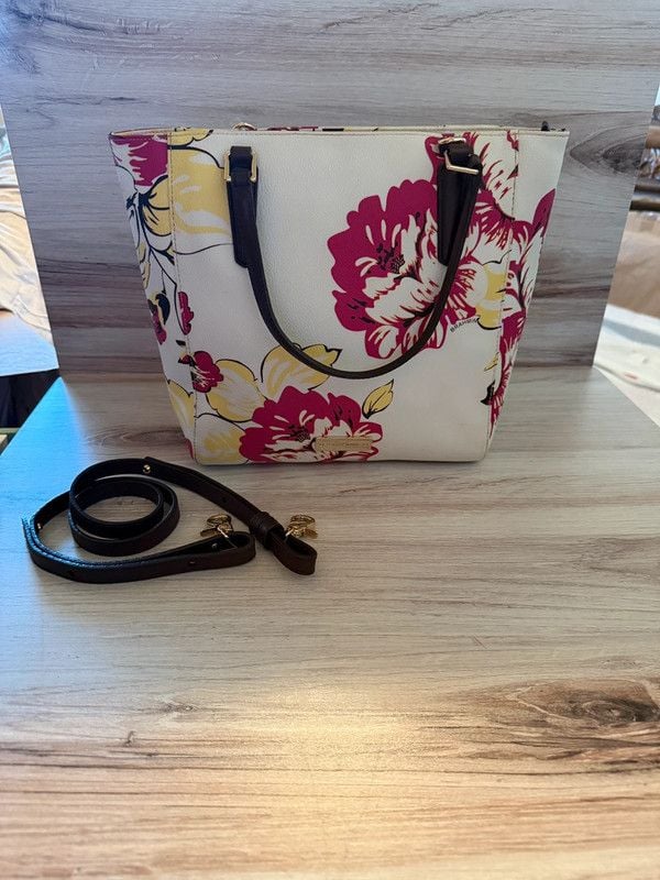RARE Brahmin Large Duxbury Satchel - Dahlia Bouquet Limited Edition Floral 3
