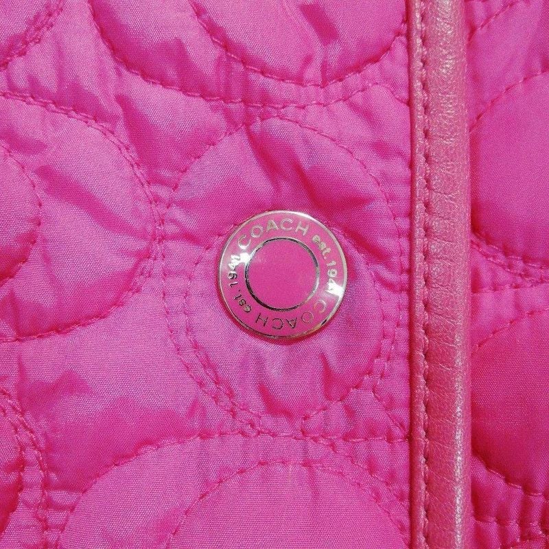Y2K Coach Hot Pink Signature Quilted Barn Jacket - Size XL (Japan) 4