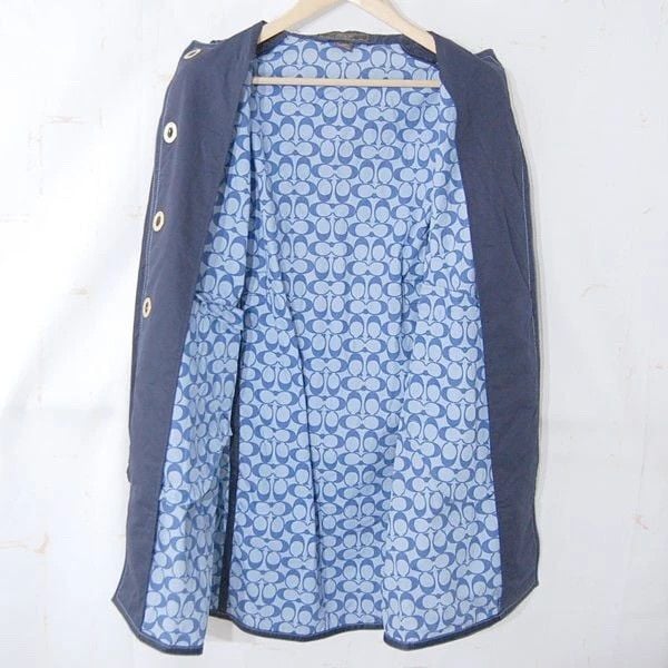 Coach Navy Color Turnlock Trenchcoat 5