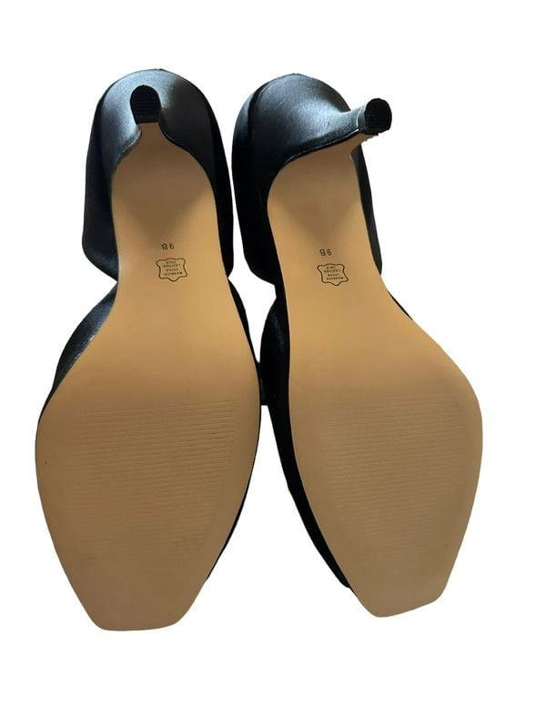 NWT Caparros Black Satin D'Orsay Formal Heels Size 9 6