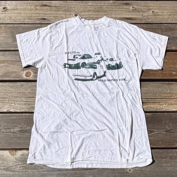 90s Porsche Need Money For Car Graphic T-Shirt Size M