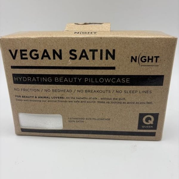 Vegan Satin Hydrating Beauty Pillowcase - White