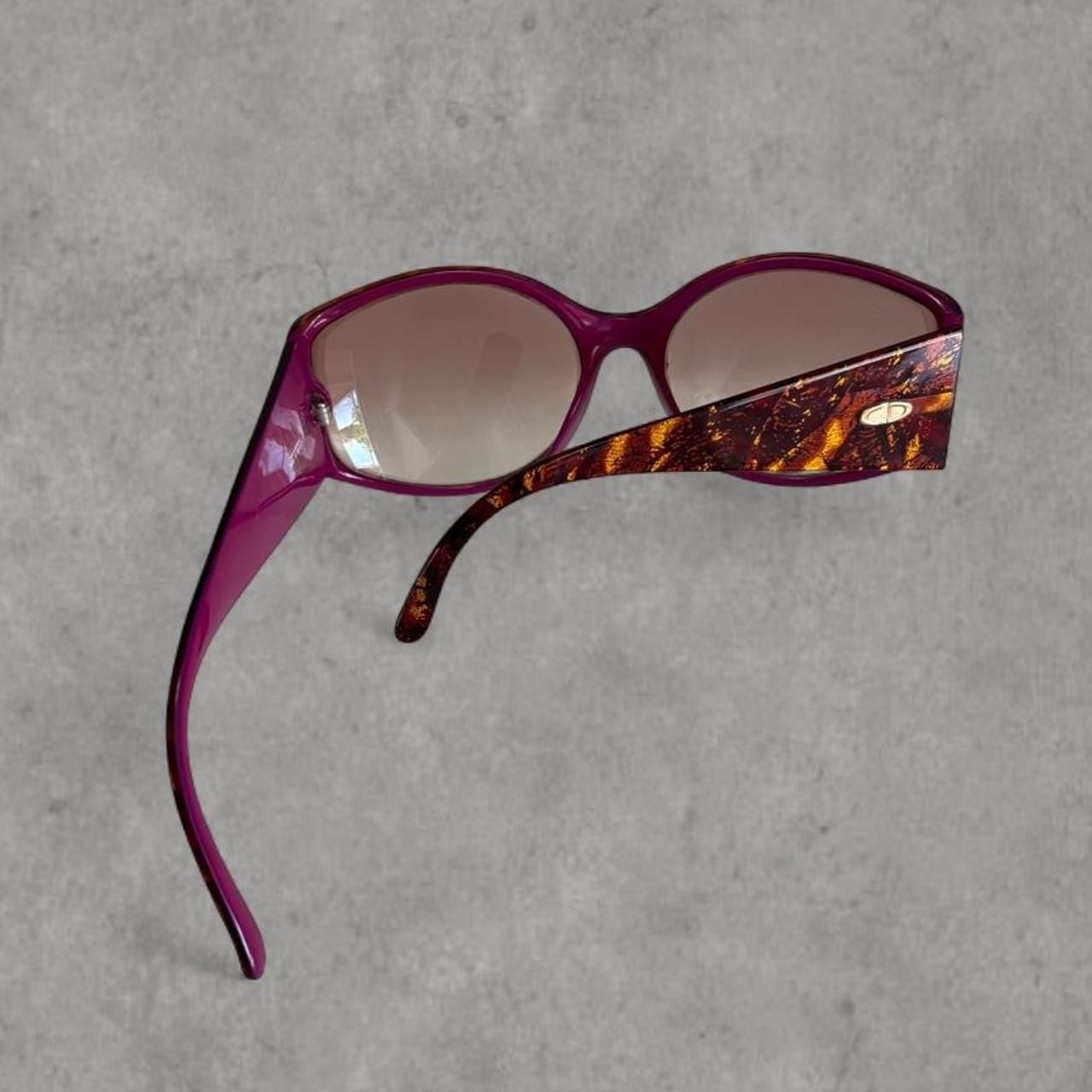 Christian Dior 2435 Sunglasses Purple Tortoise Butterfly Designer Luxury 9