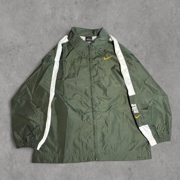 Nike Vintage Windbreaker Jacket Size M Green White 90s