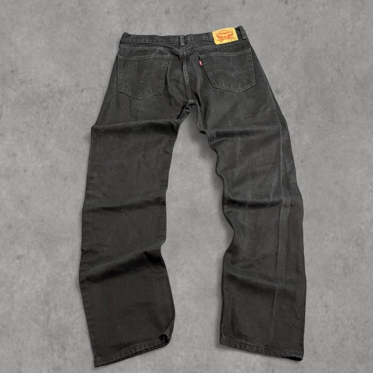 Levi's 505 Regular Fit Jeans W34 L34 Black Denim 2
