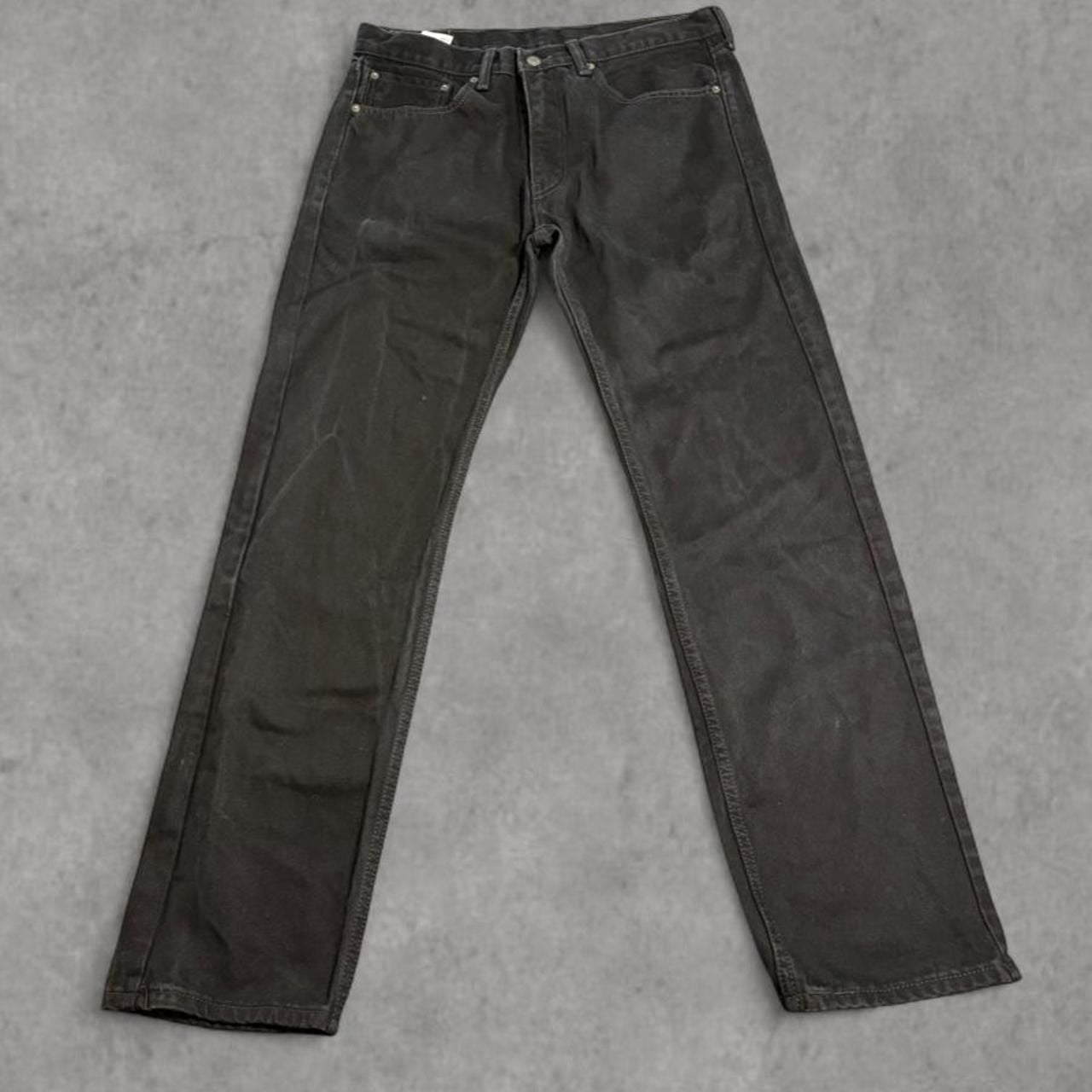 Levi's 505 Regular Fit Jeans W34 L34 Black Denim 3