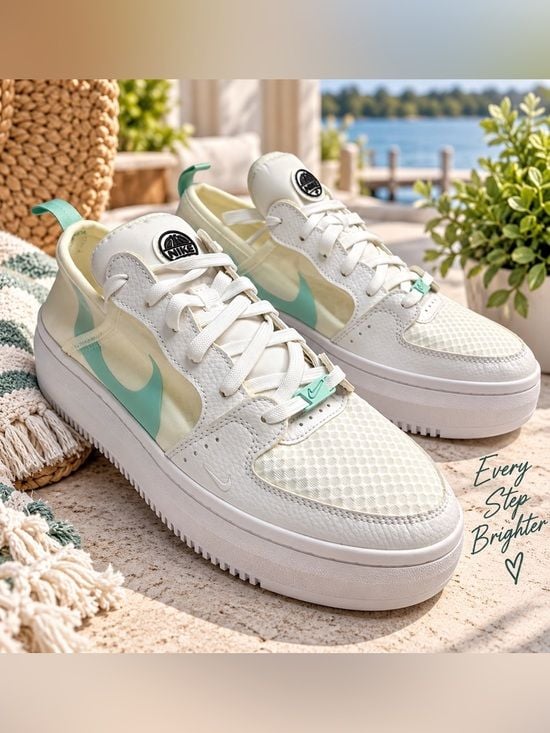 Nike Court Vision Alta TXT White Light Dew Women’s Size 11 CW6536 100 2