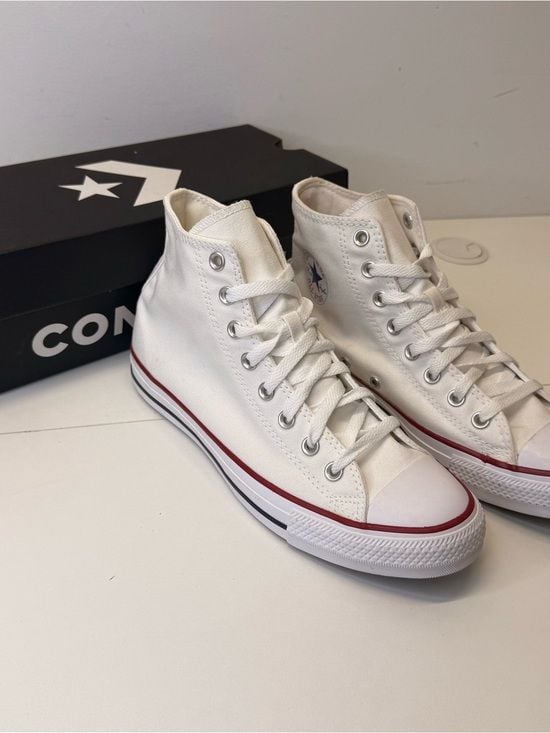 Converse Chuck Taylor All Star Hi Optical White Canvas Sneakers Women’s 10 NIB 4