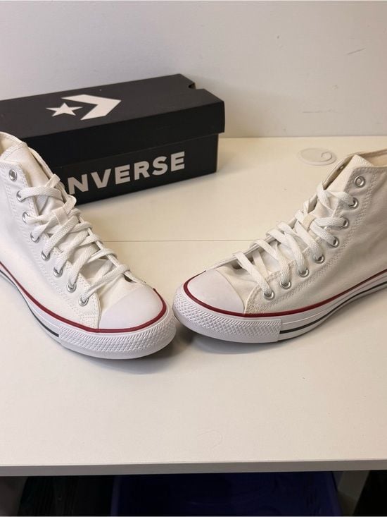Converse Chuck Taylor All Star Hi Optical White Canvas Sneakers Women’s 10 NIB 7