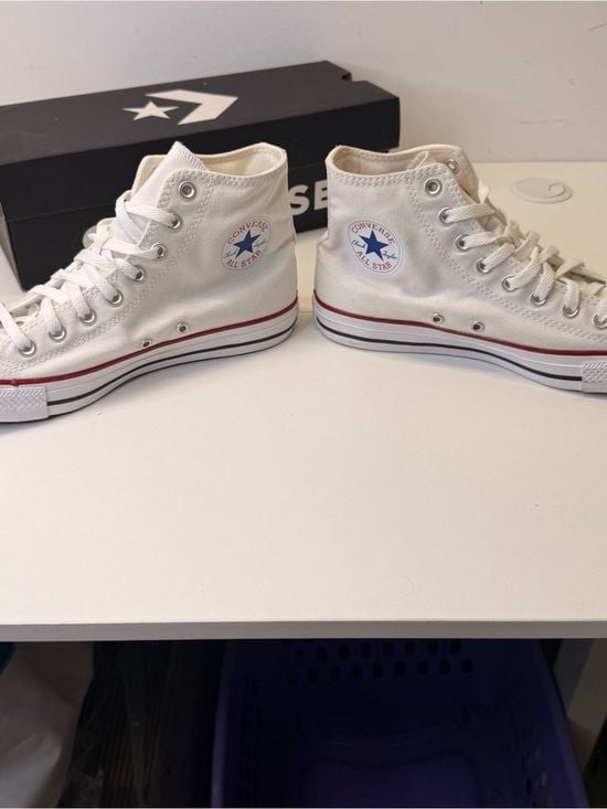 Converse Chuck Taylor All Star Hi Optical White Canvas Sneakers Women’s 10 NIB 8