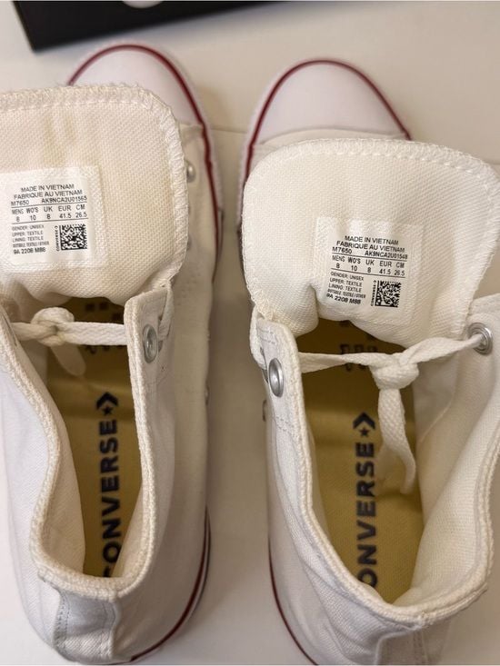 Converse Chuck Taylor All Star Hi Optical White Canvas Sneakers Women’s 10 NIB 10