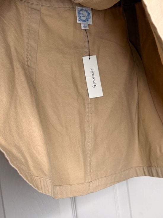 Francesca’s Cargo Mini Skirt Size Large NWT Khaki Utility Pocket A-Line 5