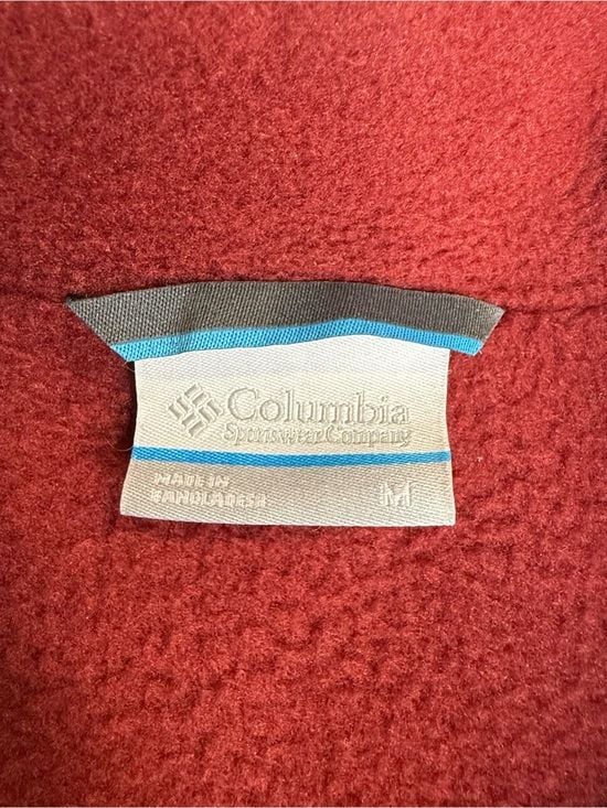 Columbia Steens Mountain Fleece Vest Men’s Medium Red Full Zip XM1024 12