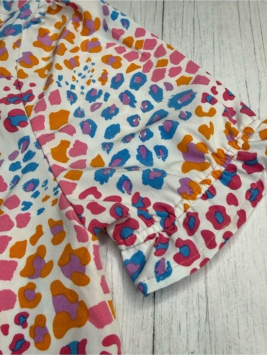 Michelle McDowell Sutton Top Wild Safari Multi Leopard Blouse XS NWT 14
